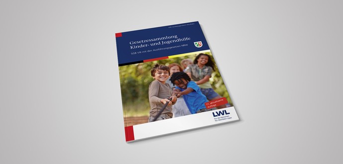 Umschlag der Veröffentlichung "Gesetzessammlung Kinder- und Jugendhilfe SGB VIII mit Ausführungsgesetzen NRW"