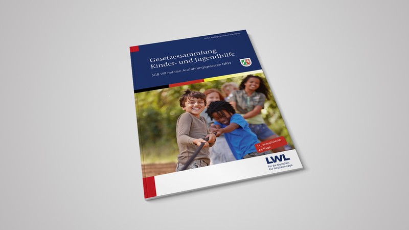 Umschlag der Veröffentlichung "Gesetzessammlung Kinder- und Jugendhilfe SGB VIII mit Ausführungsgesetzen NRW"