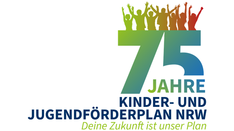 Logo 75 Jahre Kinder- und Jugendförderplan NRW