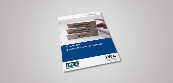 Deckblatt mit dem Text Qualitätsstandards Beistandschaft