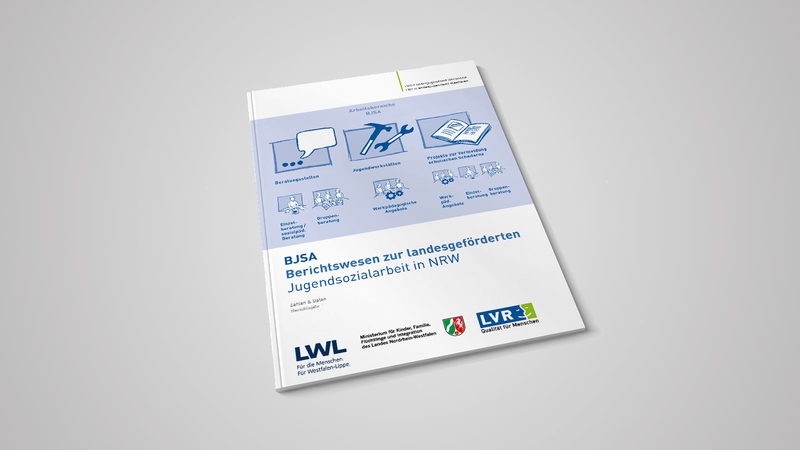 Umschlag der Veröffentlichung "BJSA - Berichtswesen Jugendsozialarbeit"