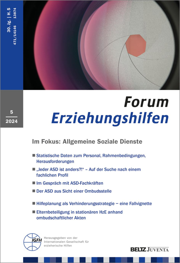 Cover Forum Erziehungshilfen